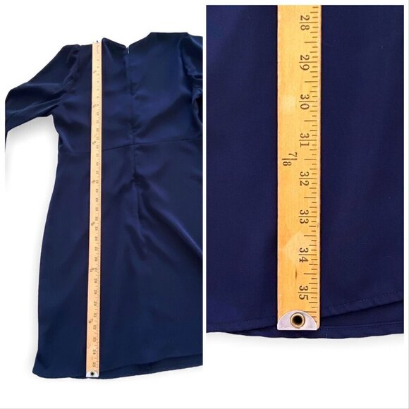 Thakoon Collective Ruched Puff Sleeve Mini Dress, Size 12, Blue - Picture 13 of 13